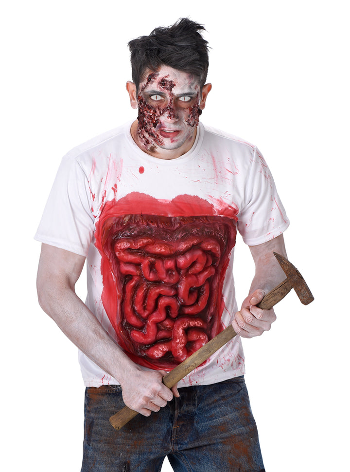 Gruesome Guts Body Part Zombie Men's Costume Shirt