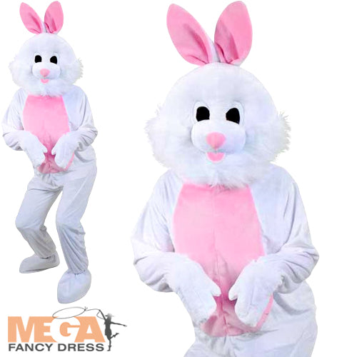 Adult Mascot Easter White Bunny Rabbit Outfit
