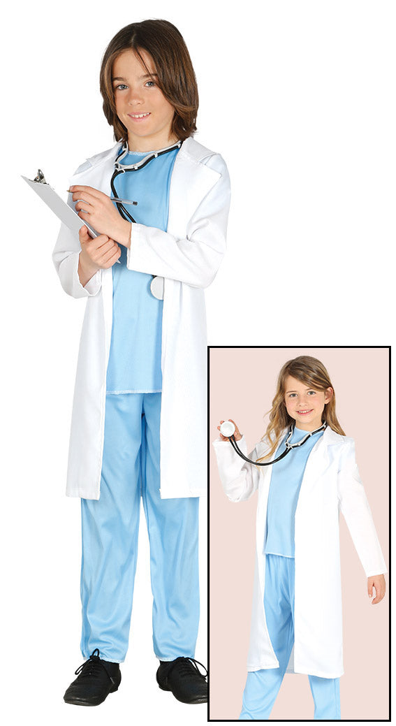Kids Surgeon ER Hospital Doctor Scrubs Uniform Costume