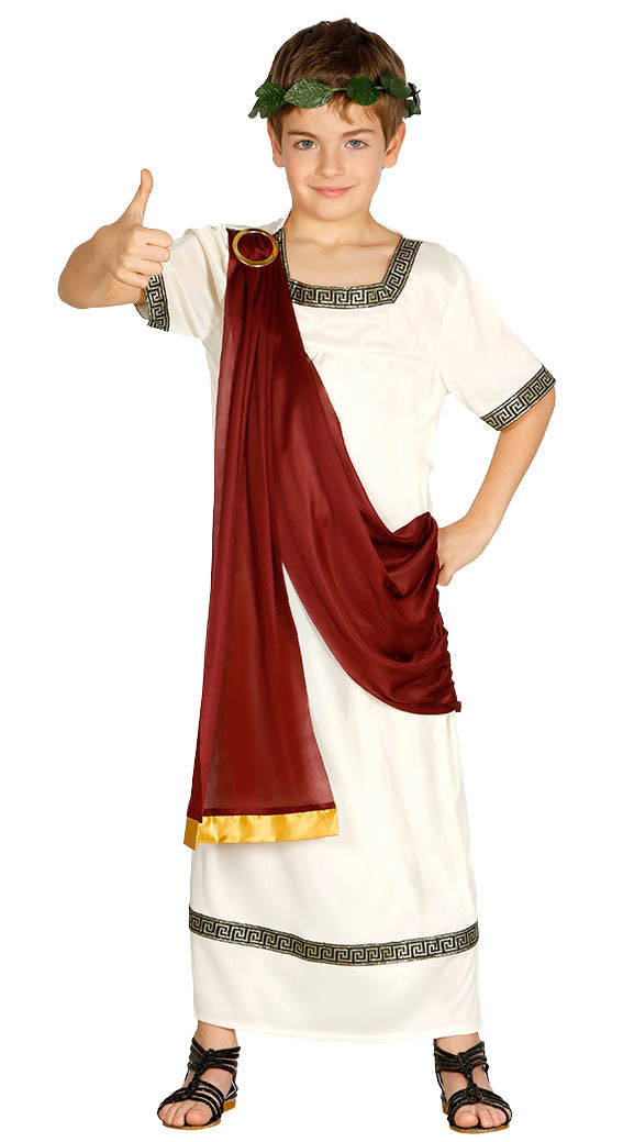 Boys Roman Caesar Emperor King Greek Toga Fancy Dress