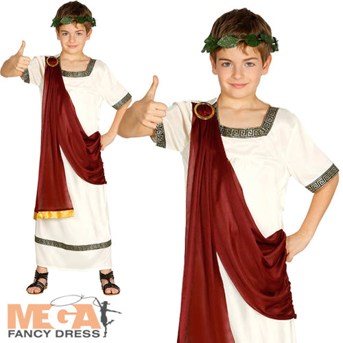 Boys Roman Caesar Emperor King Greek Toga Fancy Dress