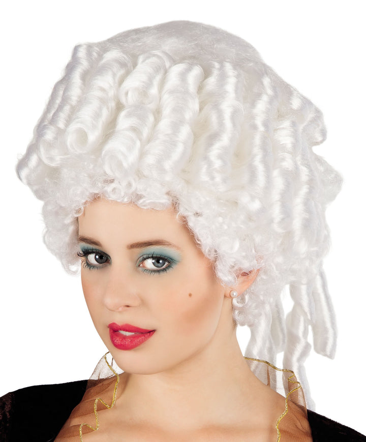 White Antoinette Wig Historical Accessory