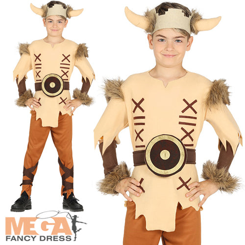 Mighty Viking Warrior Boys Fancy Dress Costume