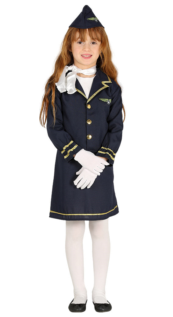 Friendly Skies Stewardess Girls Occupation Costume