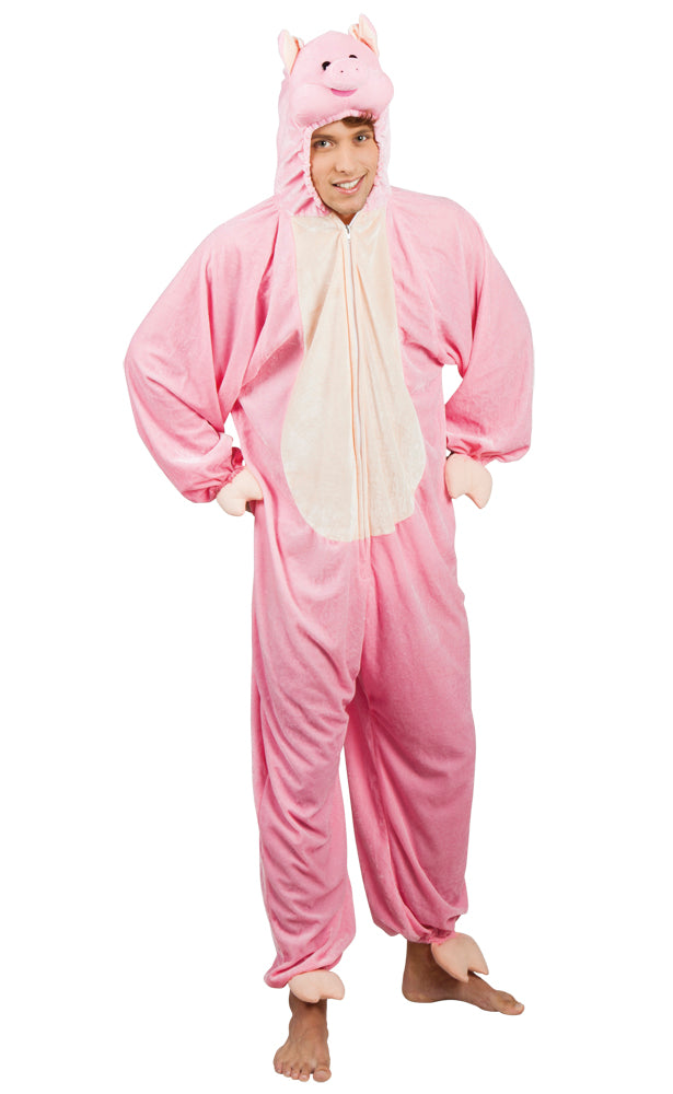 Adults Pig Jumpsuit Farm Animal Fancy Dress Book Day Costume