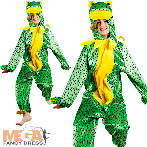Adults Frog Jumpsuit Animal Nature Book Week Fancy Dress Costume