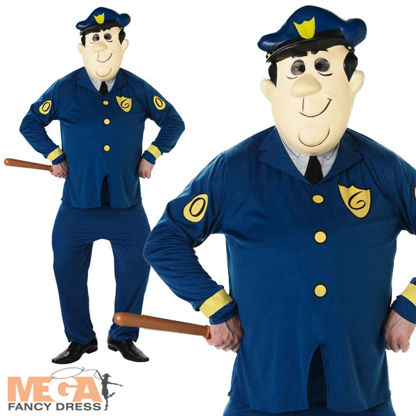 Men's Officer Dibble Top Cat Cartoon Character + Mask Costume