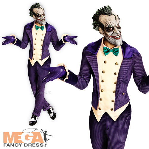 Men's Deluxe The Joker Batman Halloween Costume + Mask