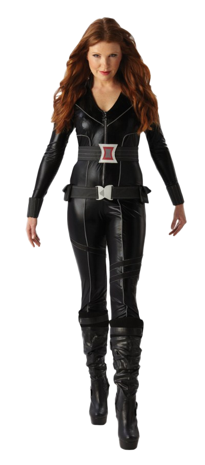 Ladies Black Widow Superhero Fancy Dress The Avengers Halloween Costume