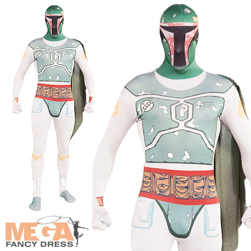 Mens Star Wars Boba Fett 2nd Skin Lycra Bodysuit Costume