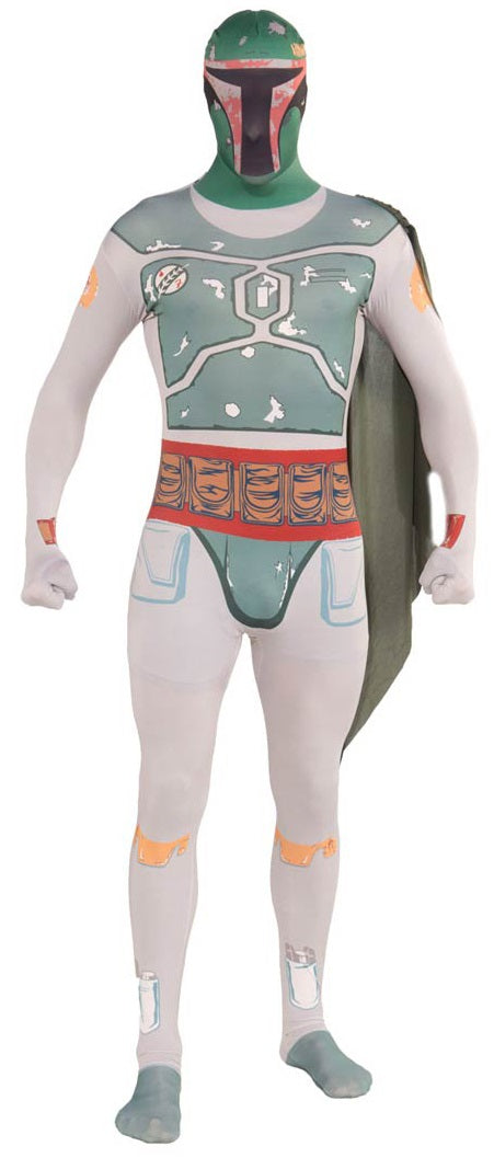 Mens Star Wars Boba Fett 2nd Skin Lycra Bodysuit Costume