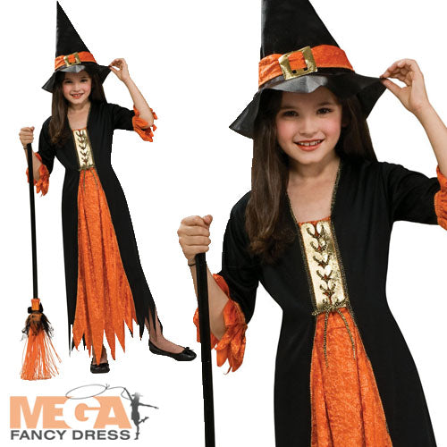 Girls Gothic Witch Halloween Costume