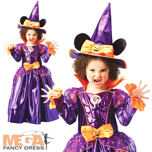 Girl's Disney Minnie Mouse Witch Halloween Adorable Attire