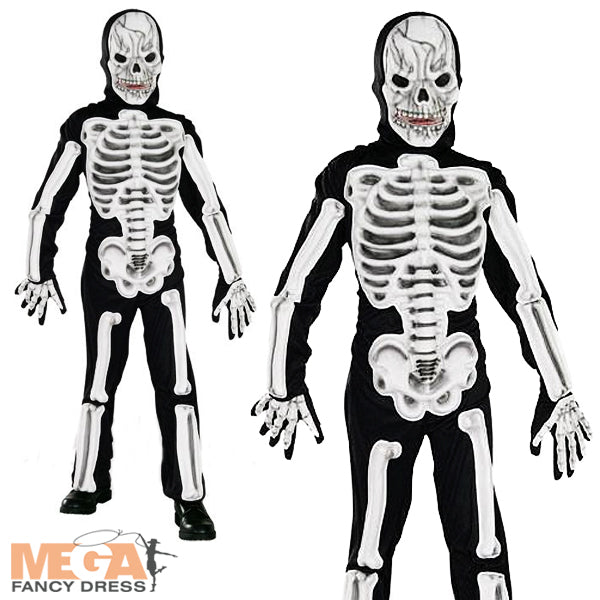 Frightening 3D Skeleton Fancy Dress Costume