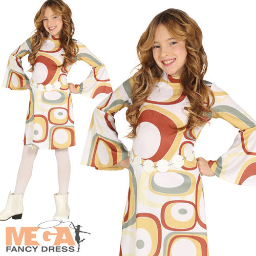 Girl's Groovy 70's Retro Disco Costume