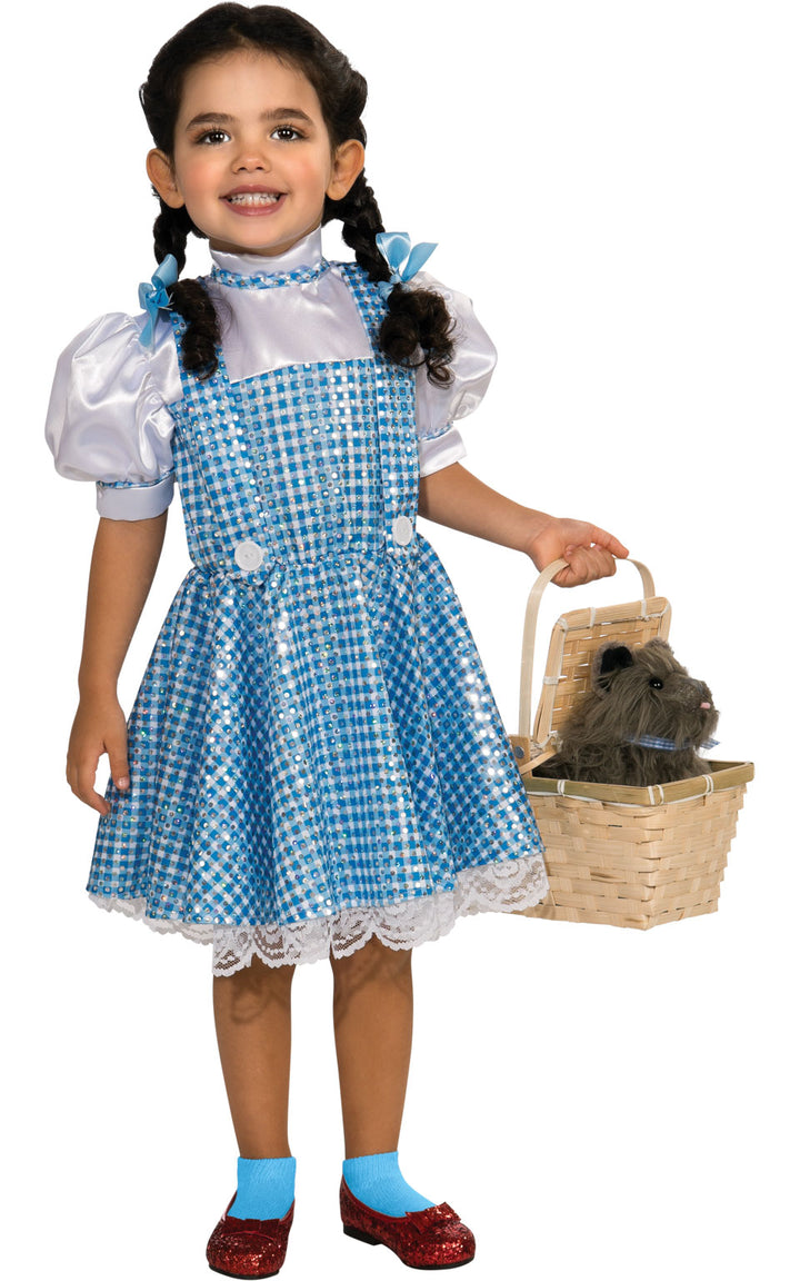 Girls Wizard of Oz Deluxe Sequin Dorothy Costume Character Fancy Dress
