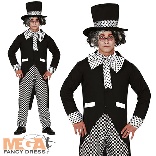 Mens Crazy Hatter Alice in Wonderland Costume