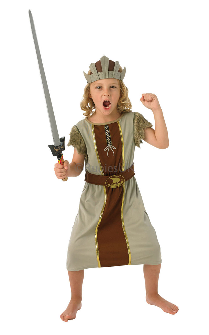 Boys Viking Warrior Saxon World Book Day Fancy Dress Costume with Hat
