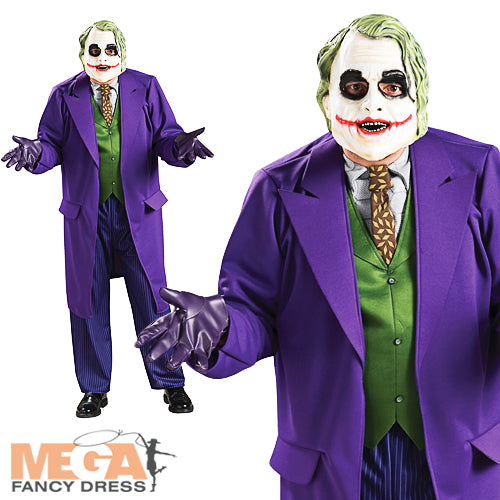 Adult Deluxe Joker Psycho Clown Halloween Costume Complete Set - Walmart.com