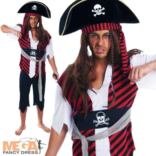 Swashbuckling Pirate Man Fancy Dress Costume