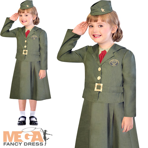 WW2 Girl Soldier Girls Historical Costume