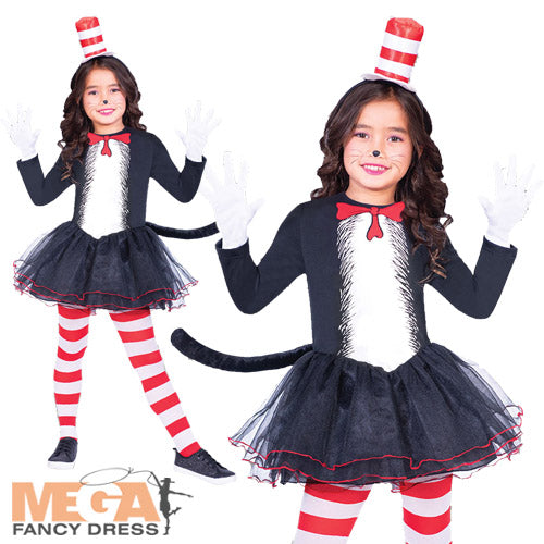 The Cat In The Hat Dress Girls Book Character Costume