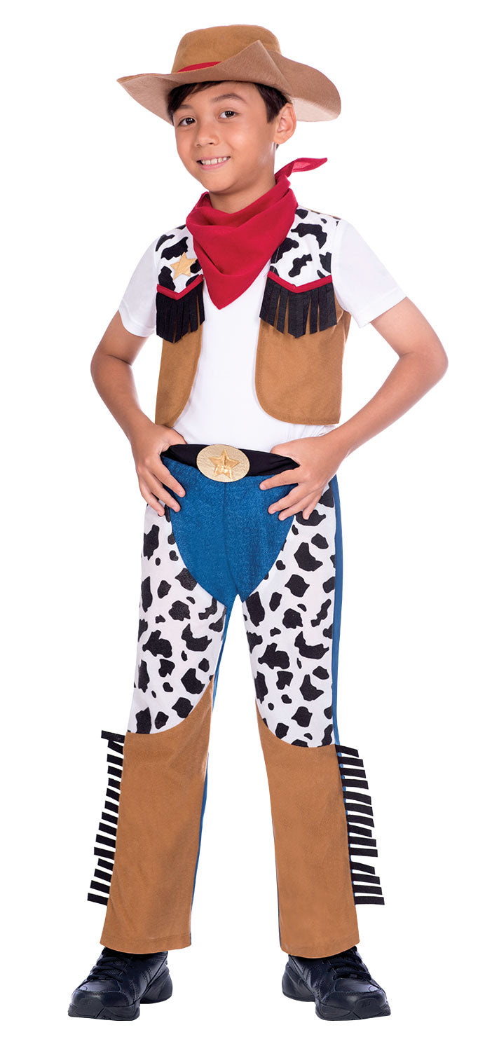 Boys Cowboy Wild Western Sheriff World Book Day Fancy Dress Costume