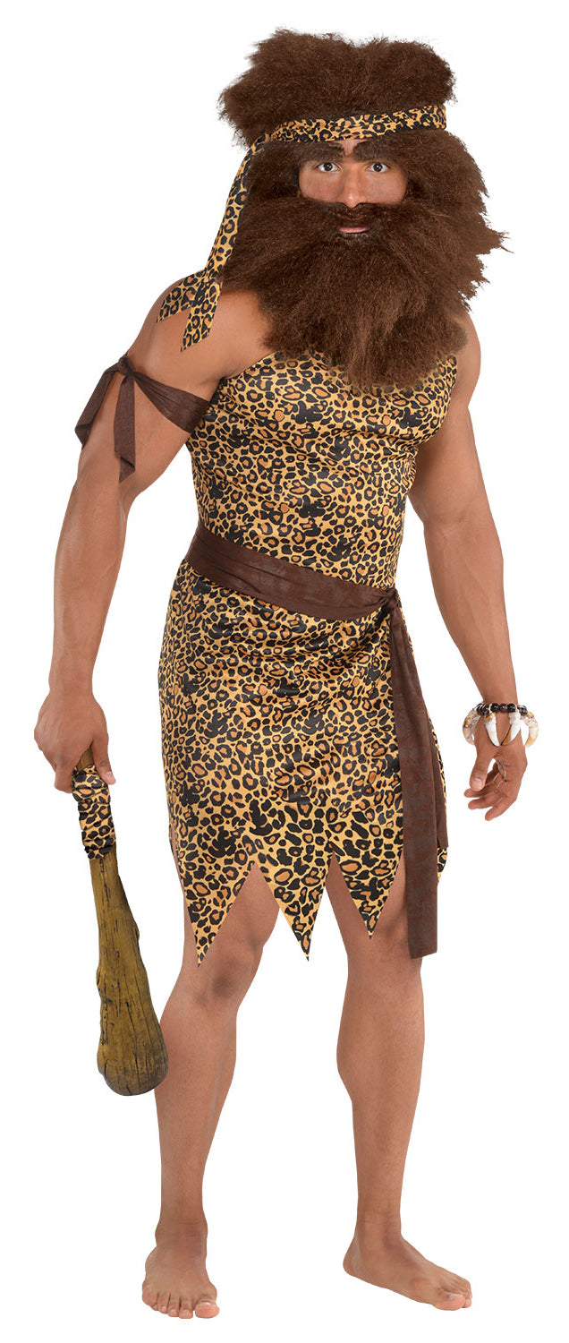Mens Caveman Prehistoric Stone Age Fancy Dress Costume