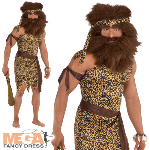 Mens Caveman Prehistoric Stone Age Fancy Dress Costume