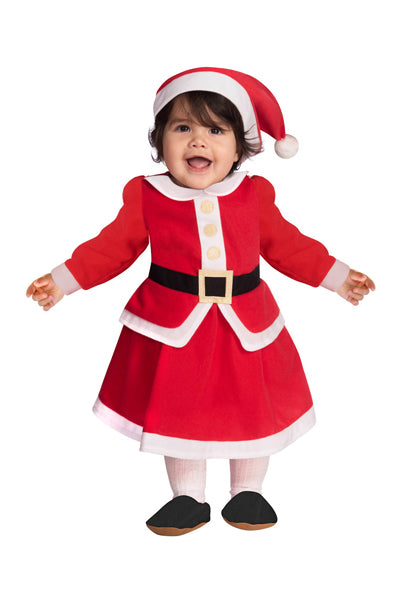 Baby Girls Little Miss Santa Christmas Costume