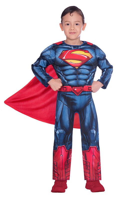 Boys DC Comic Book Classic Superman Superhero Fancy Dress Costume