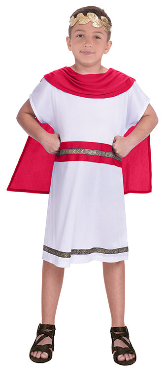 Shop Red Caesar Boys Historical Roman Costume | Mega Fancy Dress – Mega ...