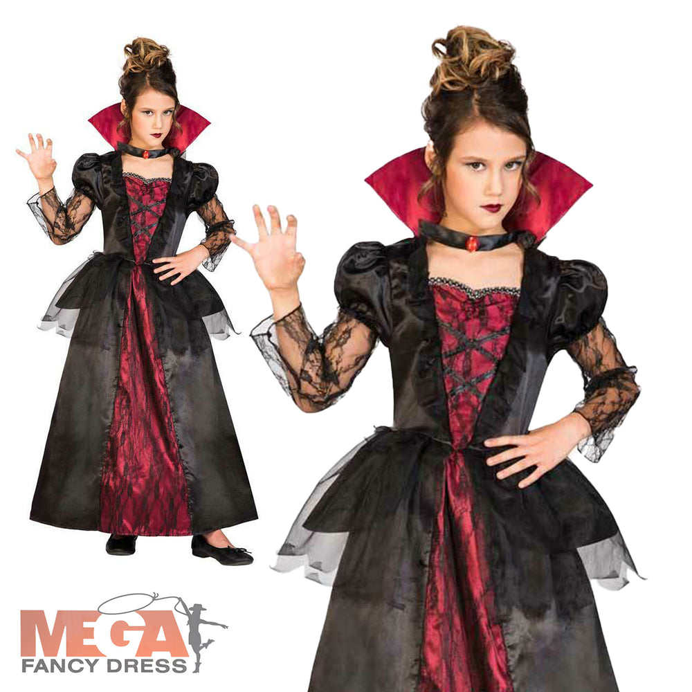 Girls Vampire Princess Halloween Costume