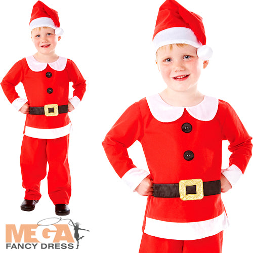 Boys Mr Santa Claus Father Christmas Festive Fancy Dress Costume