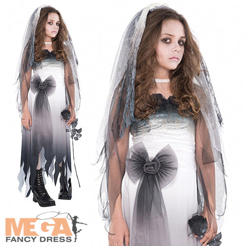 Teens Graveyard Bride Zombie Costume