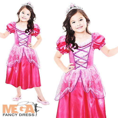 Hot Pink Princess Costume Bright Fairy Tale Attire