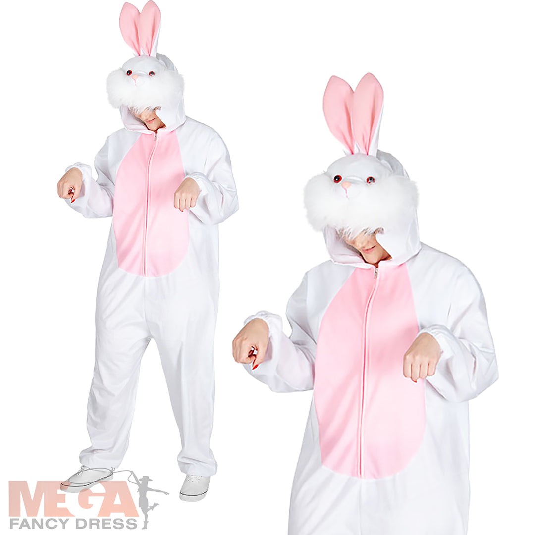 Adults White Easter Bunny Holiday Costume