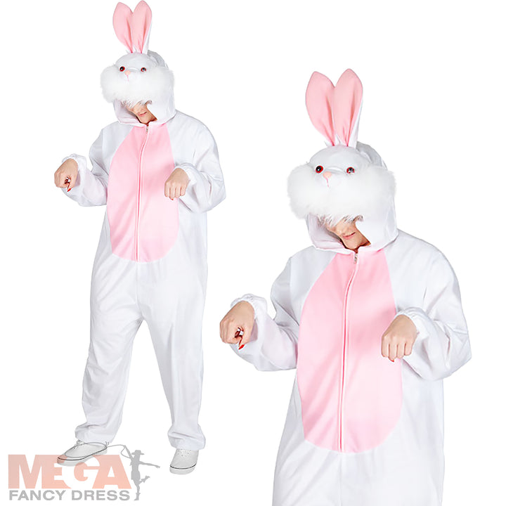 Adults White Easter Bunny Holiday Costume