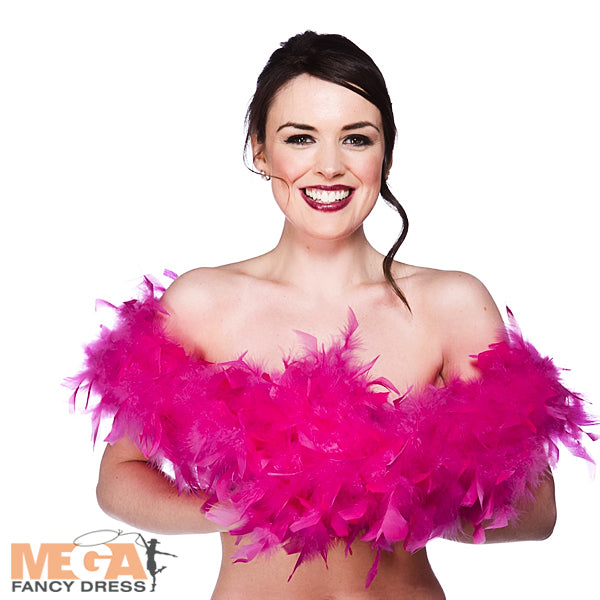 Hot Pink Feather Boa 1920s Charleston Flapper Hen Party Costume Accessory