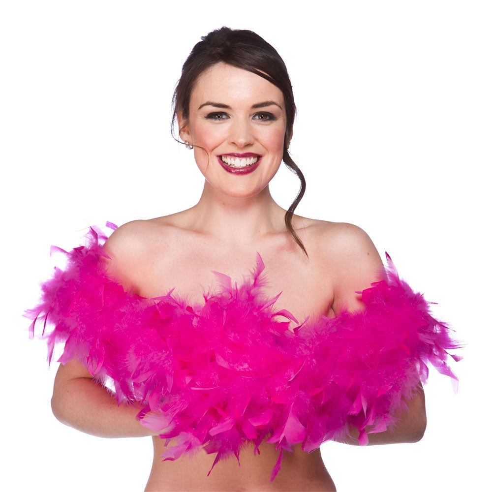 Hot Pink Feather Boa 1920s Charleston Flapper Hen Party Costume Accessory