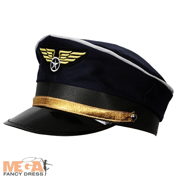 Airline Pilot Cap Uniform Costume Accessory