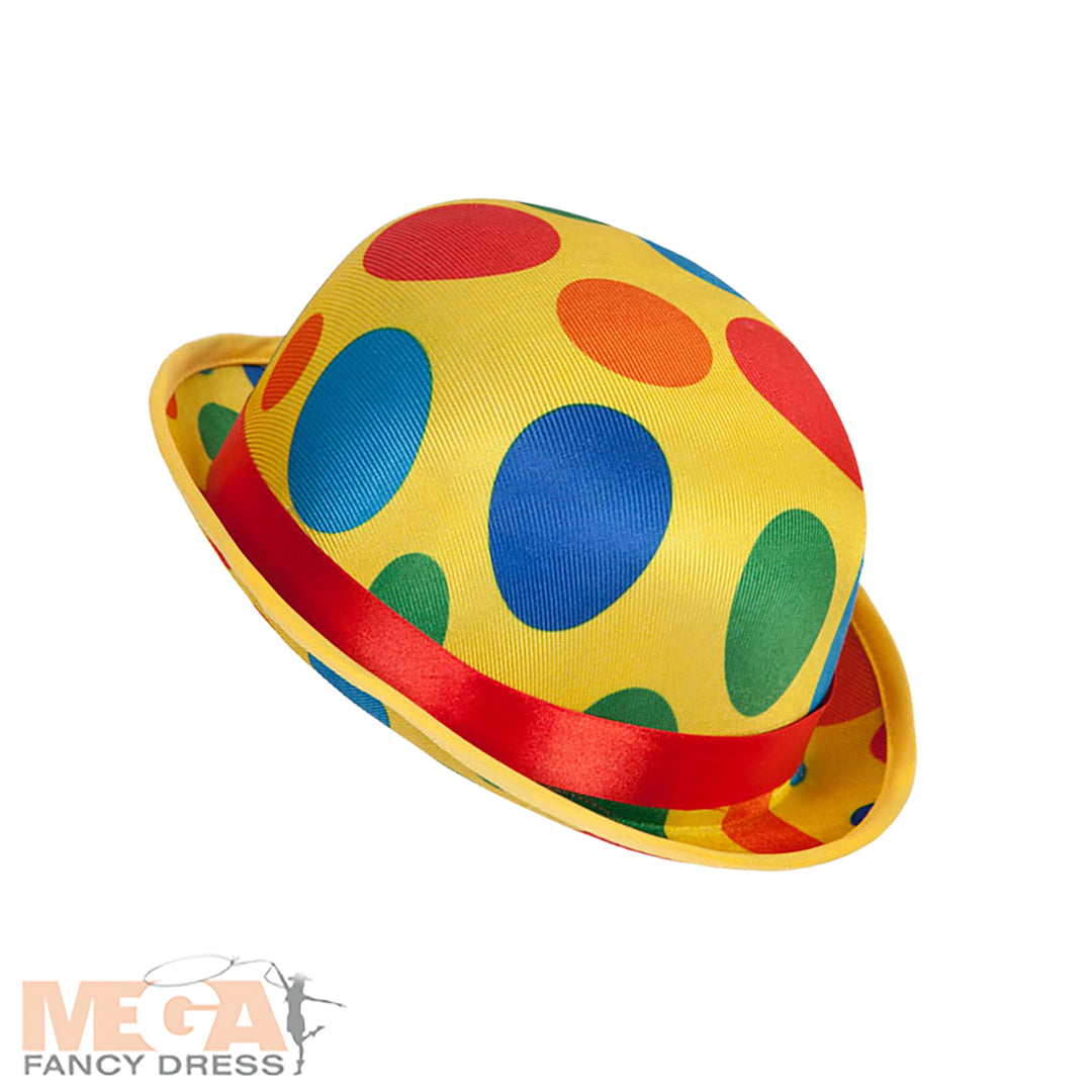 Unisex Clown Bowler Hat Comedic Headwear