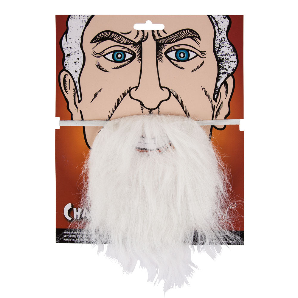 Mens White Beard Costume Accessory Wise Facial Hair