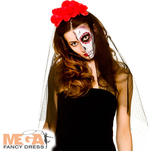 Day of the Dead Veil Festival Costume Accessory