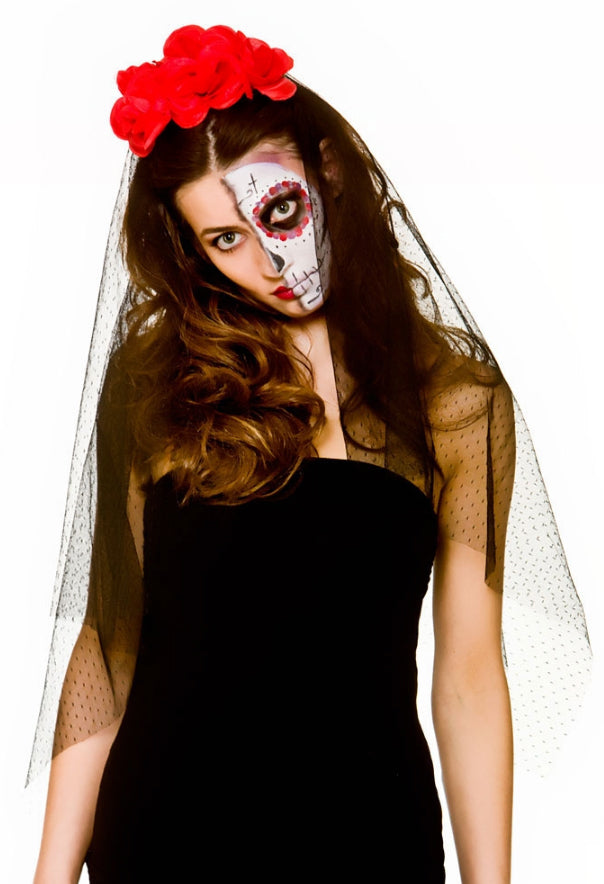 Day of the Dead Veil Festival Costume Accessory