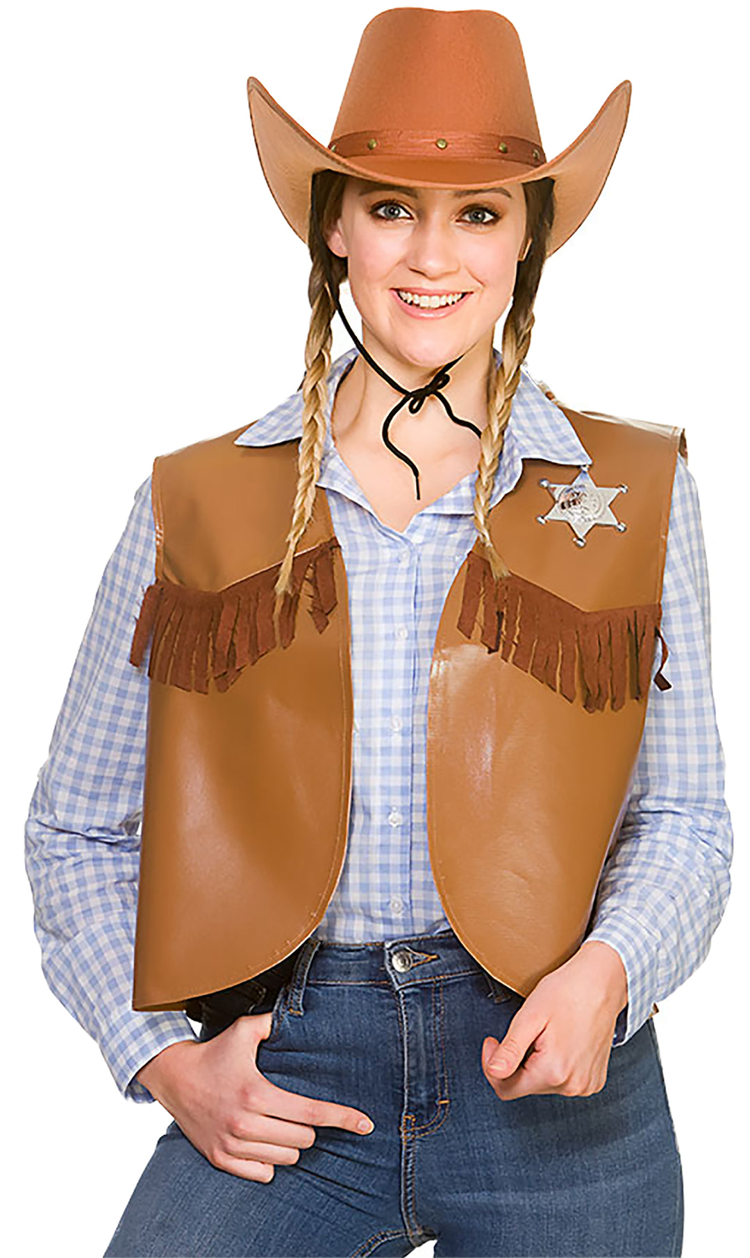 Cowboy Waistcoat Brown