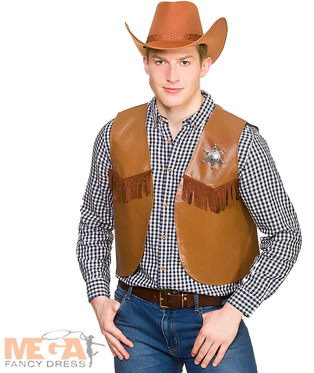 Cowboy Waistcoat Brown