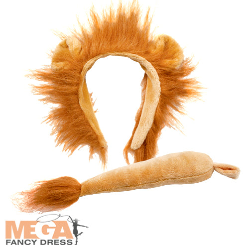 Lion Ears and Tail Animal Costume Accessory Set