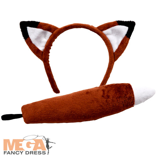 Fox Ears and Tail Costume Accessory Set Animal Outfit