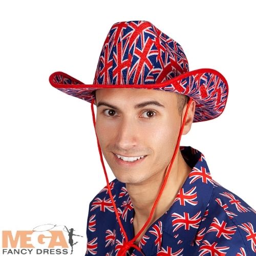 Union Jack Cowboy Hat Patriotic Accessory